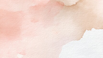 Fototapeta premium Soft Abstract Pastel Watercolor Background with Gentle Brush Strokes in Warm Pink and Cream Tones for Artistic and Creative Projects