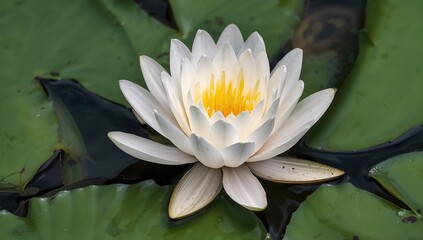 Nymphaea Odorata, a native aquatic plant, thrives in shallow freshwater bodies, highlighting its significance in local ecosystems.