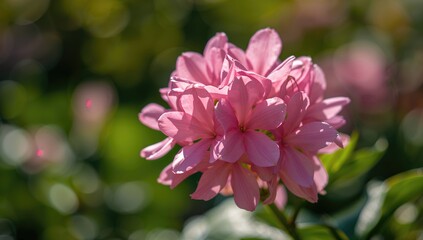 Obraz premium Close-up of vibrant pink adenium blossoms, ideal for editorial backgrounds