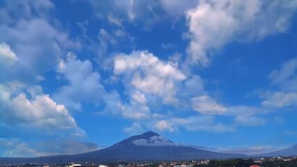The Beauty of the Blue Sky Above the Mountain