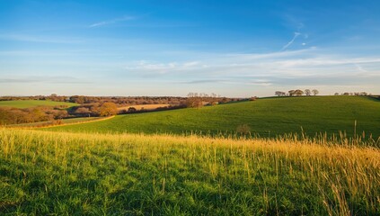 A meadow filled with autumn foliage, seasonal change