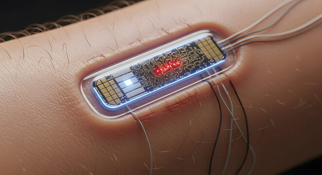 Cybernetic Human Implant Technology Biochip on Arm
