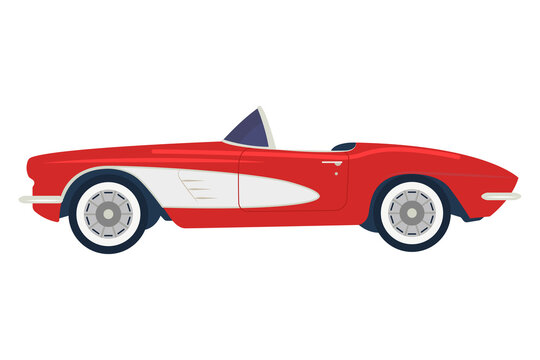 Classic red convertible high resolution transparent png photo