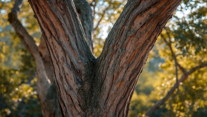 Obraz premium Abstract pattern and texture of dried tree with leaves in summer nature background