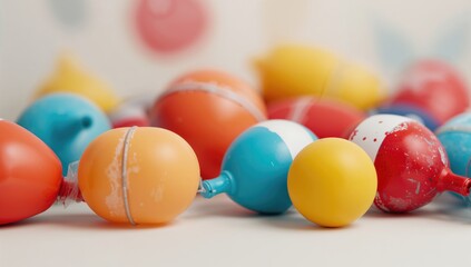 Close-up of children's buoys, promoting imaginative play