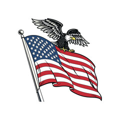 american flag waving in the wind