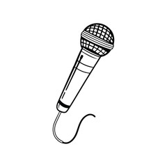 microphone on white background