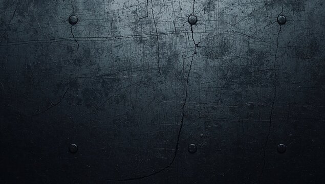 Scratched metal surface in vibrant colors with screws, suitable for industrial design applications