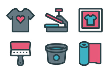 Tools for creative fabric printing and custom t-shirt design at a DIY workshop