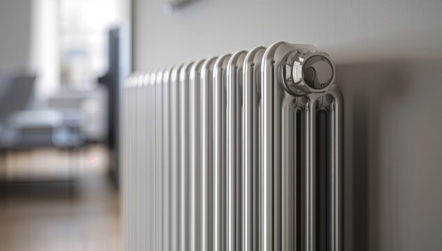 Modern house radiator, efficient central heating solution
