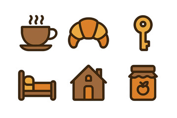 Coffee and croissant with a cozy home and essentials for a perfect morning routine