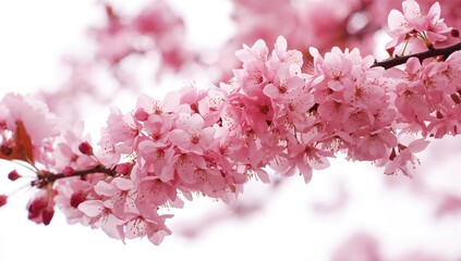 Fototapeta premium Close-up of cherry blossoms, seasonal beauty, springtime delight