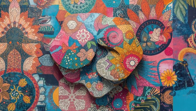 Vibrant and Artistic Design with Rich Textures in a High-Resolution Illustration
