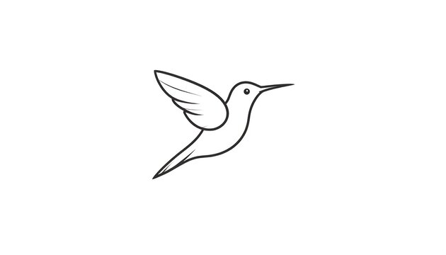 Elegant Hummingbird in Flight Design. - Powered by Adobe