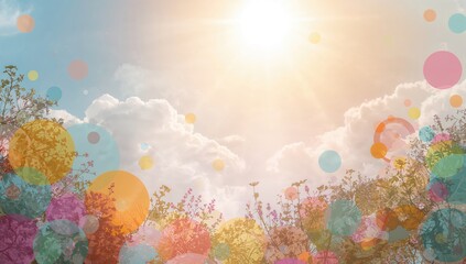 Abstract circles in various sizes and colors, suitable for modern design backgrounds