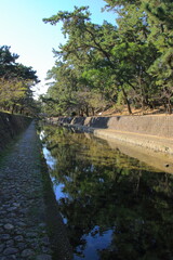 秋の夙川の清き流れ(兵庫県西宮市)