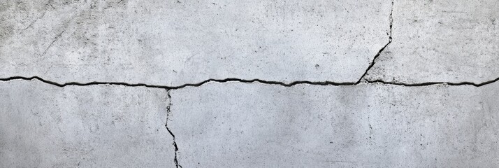 Obraz premium Concrete Wall with Cracks - Close up of a concrete wall showing signs of wear and cracking