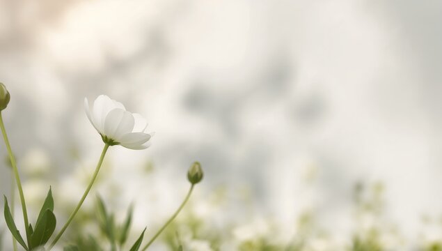 Small white flower, symbol of purity and simplicity, Earth Day