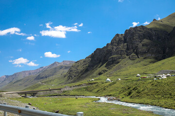 The mountain scenery of Xinjiang, China in Asia