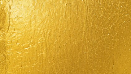 Shiny yellow gold foil leaf decorative texture background, suitable for editorial header background