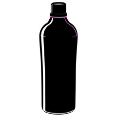 bottle of wine isolated