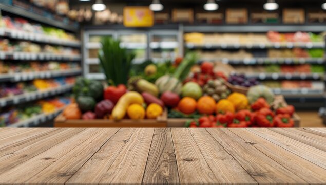 Shopping for fresh produce in a grocery store, focus on nutritious choices, World Health Day