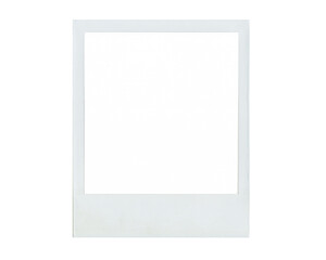 Natural snapshot film photo border frame texture isolated.	