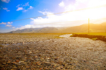 The mountain scenery of Xinjiang, China in Asia