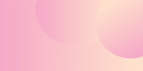 Minimalist banner background, pastel colorful, pink and yellow gradations. Circle effect style geometric