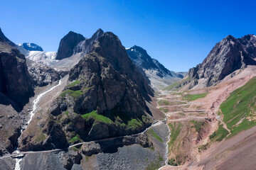 The mountain scenery of Xinjiang, China in Asia