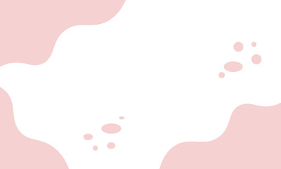 Abstract pink and white background with smooth curves and bubble shapes. Minimal modern design perfect for beauty, fashion, or creative presentation templates and aesthetic branding visuals.