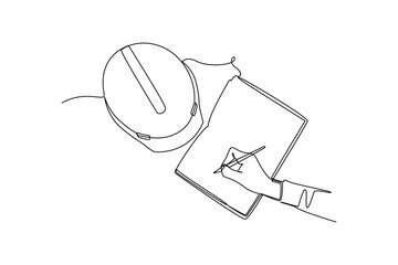 Simple continuous line drawing of all about building and architect activity. simple line, creativity designer. Vector, Designer.