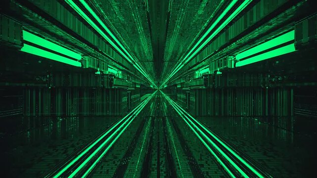 Tunnel video vj loop screensaver with seamless green graphics for a captivating visual experience