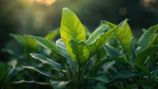 Curcuma longa plants thrive vibrantly in the garden, showcasing rich foliage and potential health benefits