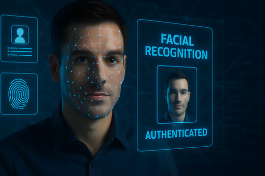 Facial recognition system verifying digital identity