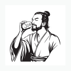 man with a glass of wine