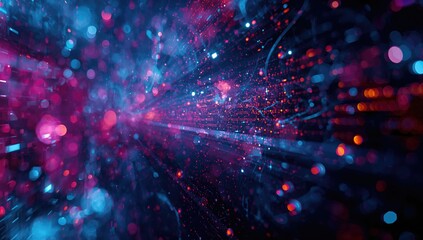 Abstract technical particles on wallpaper, created with generative AI tools, suitable for digital design backgrounds