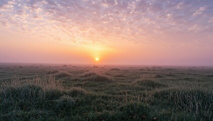 The dawn breaks on a chilly winter morning, highlighting seasonal change