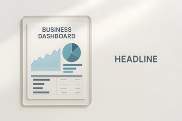 Fototapeta premium Business analytics dashboard interface for corporate presentations