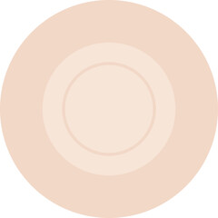 Concentric Circles In Peach Tones On Transparent Background Representing Abstract Design Element Or Target Symbol In A Simple Geometric Style