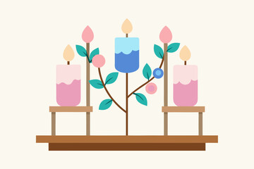 birthday cake and candles