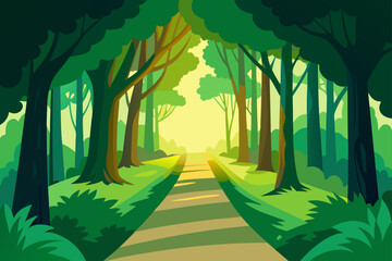 forest in the morning