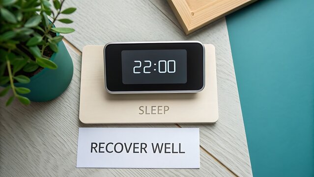 Digital Clock Displaying Time for Better Sleep and Recovery