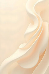 Gentle, flowing curves of light and shadow create an abstract, ethereal background with a soft, creamy color palette.