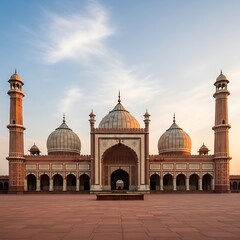 Jama Masjid - A Majestic Mosque in Old Delhi, India.