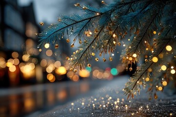 A shallow depth-of-field photograph of colorful festive bokeh
