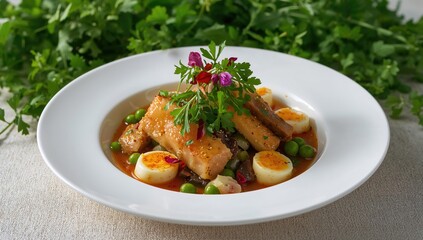 Spicy Salad with Ant Eggs and Herbs, protein-rich meal