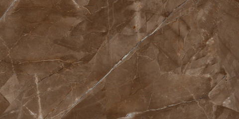 Brown polished marble with white veins. A deep stone color for your design