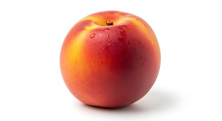 Ripe nectarine fruit isolated on white background healthy organic food concept