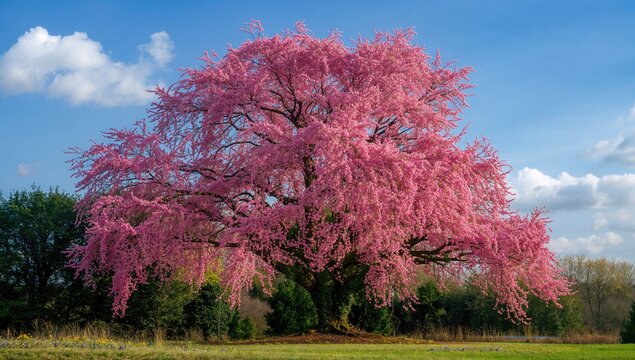 Stunning Blossoms of the Pink Trumpet Tree in Full Bloom